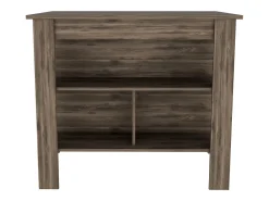 Isla de cocina Cala en melamina con 3 estantes , marron , 90 cm X 103 cm X 70 cm
