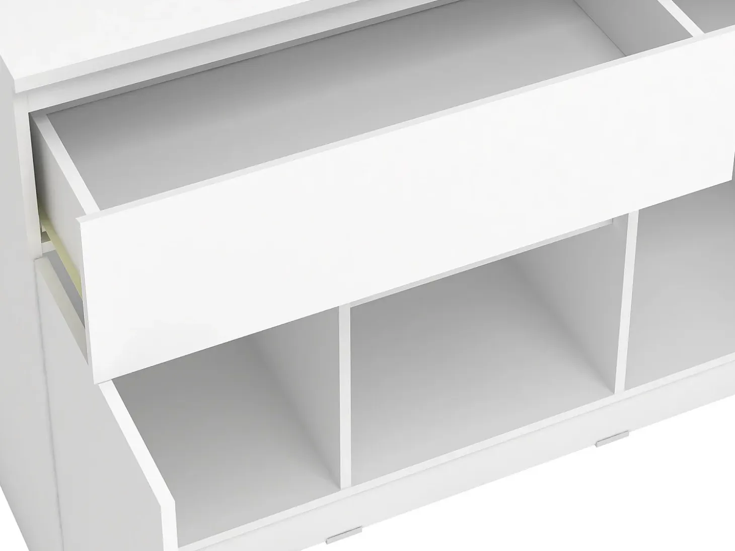 Isla de cocina con 2 puertas, 1 cajón y 2 estantes - Blanco - TUNORI