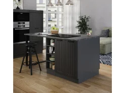 Isla de cocina gris oscuro 90x60x82 fame-line
