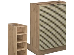 Isla de cocina panel de roble 90x60x82 fame-line