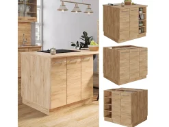 Isla de cocina roble dorado 90x60x82 fame-line