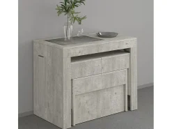 Juego de 2 bancos extensibles 66 - 290 cm para mesa de comedor Pratika A + B - Beige