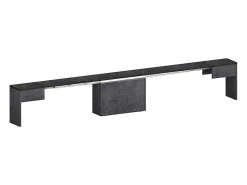 Juego de 2 bancos extensibles 66 - 290 cm para mesa de comedor Pratika A + B - Antracita