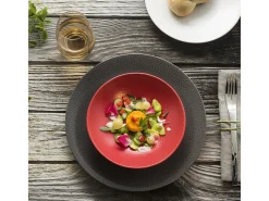 Juego de 6 Platos de Ensalada y Pasta Stone Marfil 19 cm - Colección Médard de Noblat