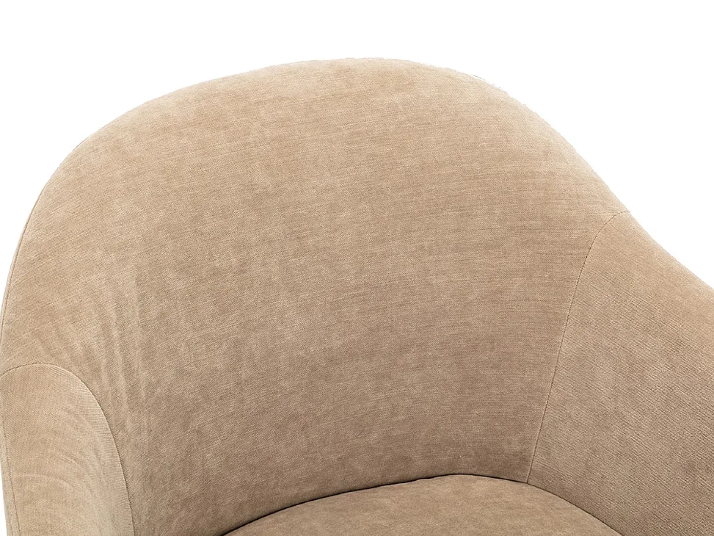 Juego de 2 sillas - con reposabrazos - Efecto terciopelo y metal - Beige - BIBO