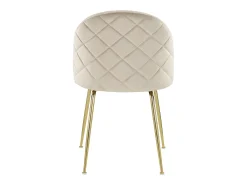 Juego de 2 sillas - Terciopelo y metal dorado - Beige. MELBOURNE