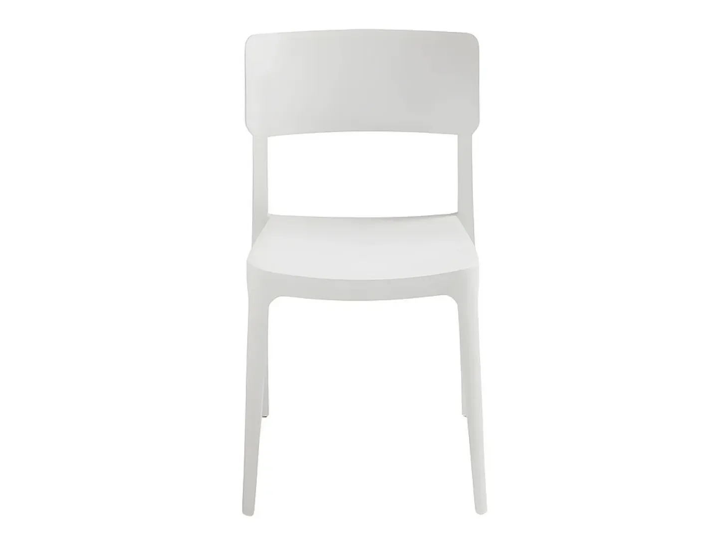 Juego de 4 sillas apilables blancas "Maribela" en polipropileno cm 50x51 81h