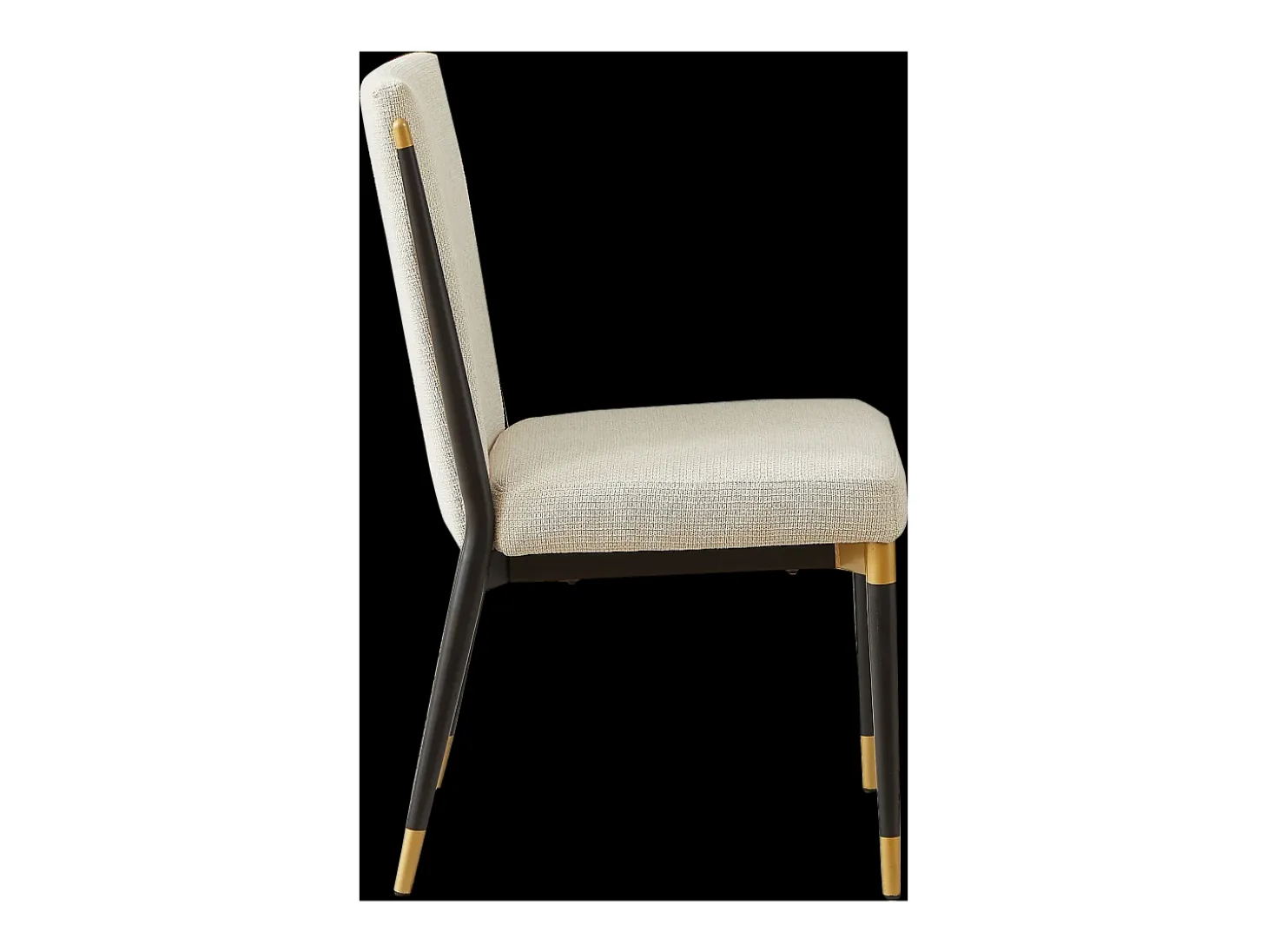 Juego de 2 sillas con patas de altura regulable - Tela beige - Estructura de metal