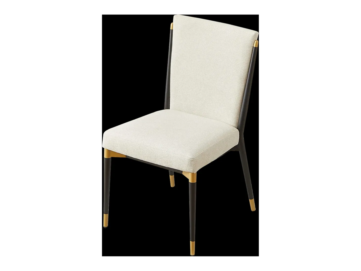Juego de 2 sillas con patas de altura regulable - Tela beige - Estructura de metal