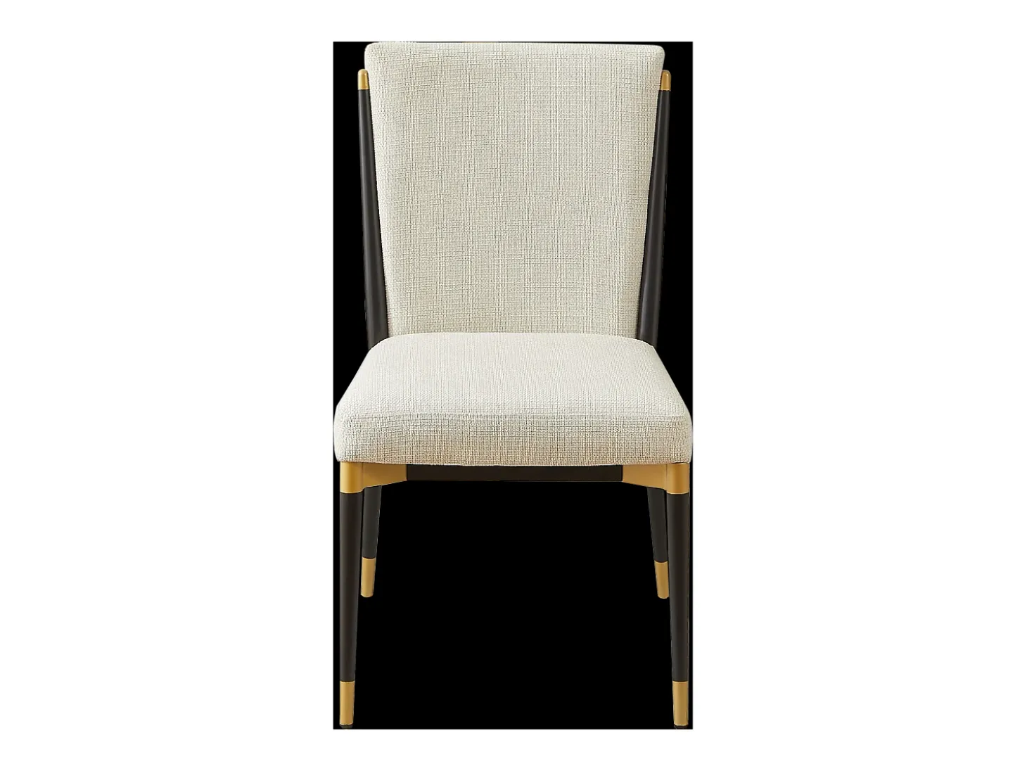 Juego de 2 sillas con patas de altura regulable - Tela beige - Estructura de metal