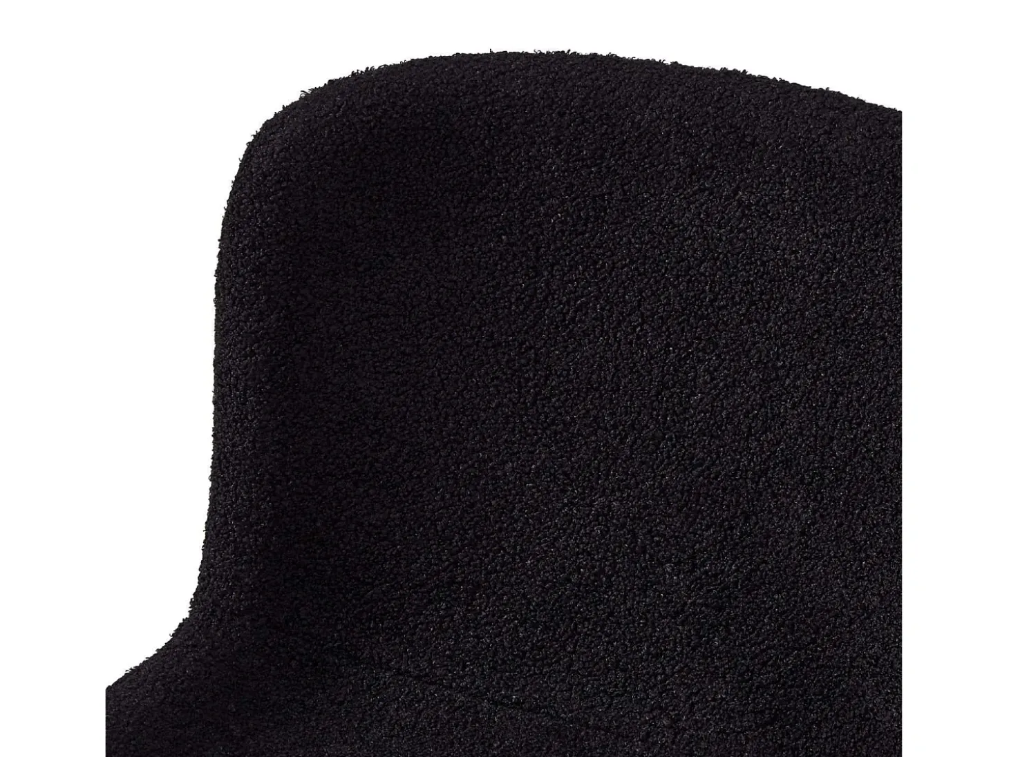 Juego de 2 sillas con respaldo Teddy - Tela y metal - Negro