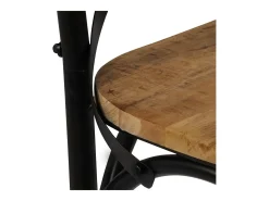 Juego de 6 sillas con respaldo cruzado de madera maciza de mango negra