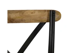 Juego de 6 sillas con respaldo cruzado de madera maciza de mango negra