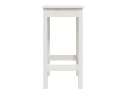 Juego de 2 sillas de bar blancas 40x40x78 cm madera maciza de pino