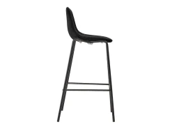 Juego de 2 sillas de bar de tela negra