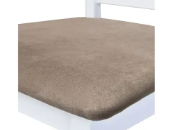 Juego de 2 sillas de bar de tela blanca