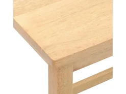 Juego de 2 sillas de bar de madera maciza de caucho