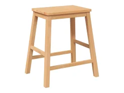 Juego de 2 sillas de bar de madera maciza de caucho