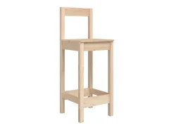 Juego de 2 sillas de bar 40x41,5x112 cm madera maciza de pino