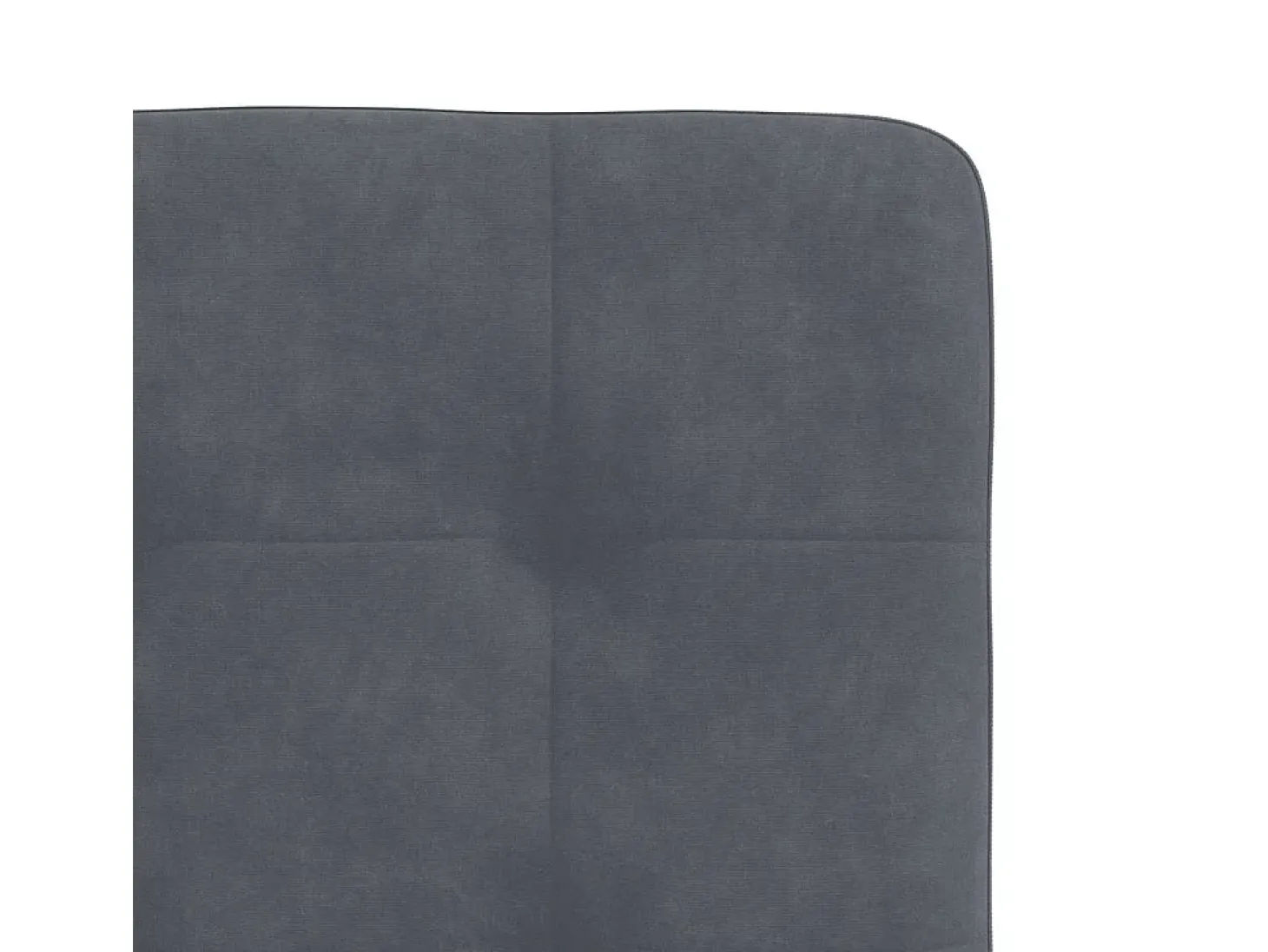 Juego de 2 sillas de comedor de terciopelo gris oscuro