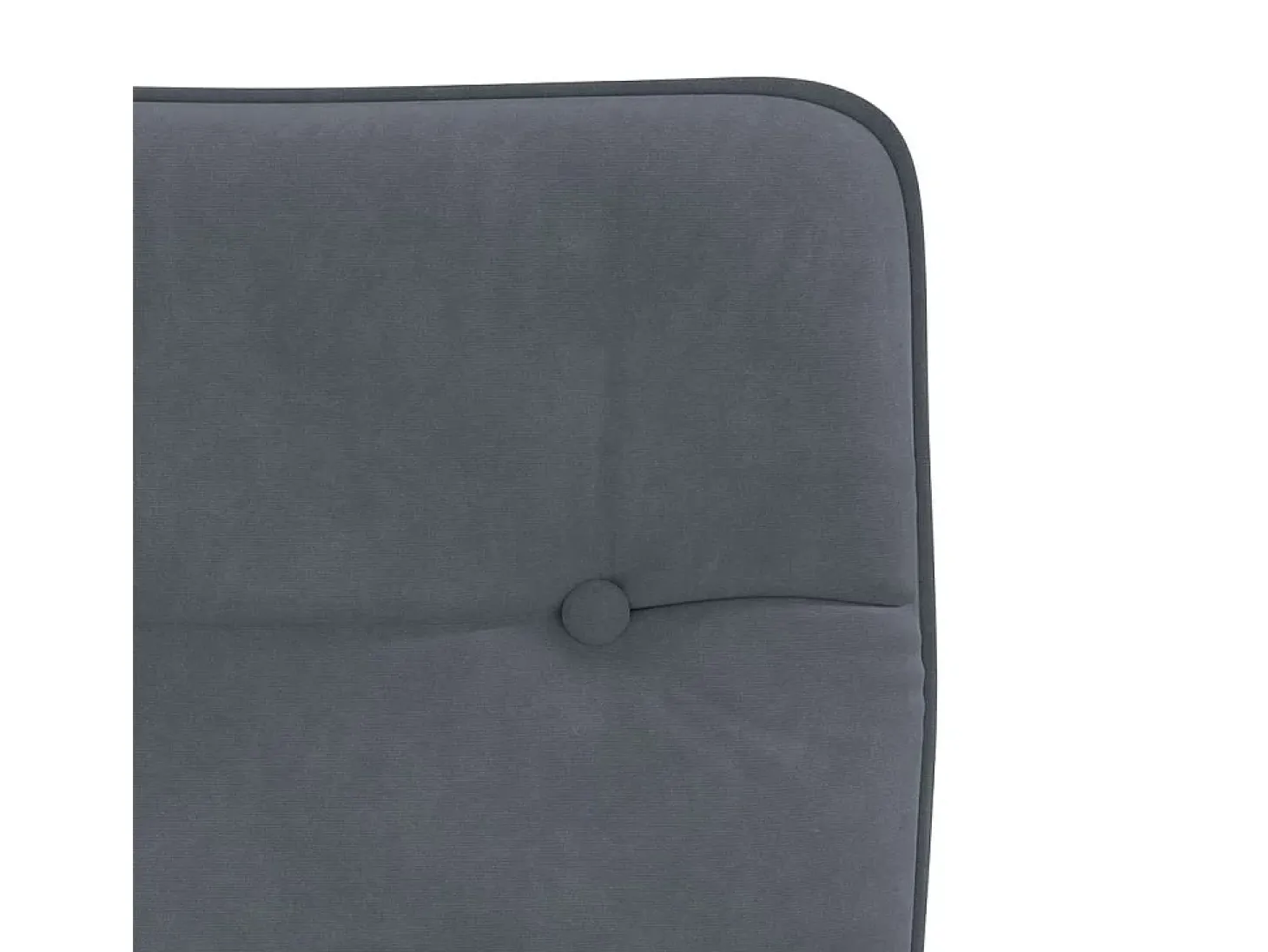 Juego de 2 sillas de comedor de terciopelo gris oscuro