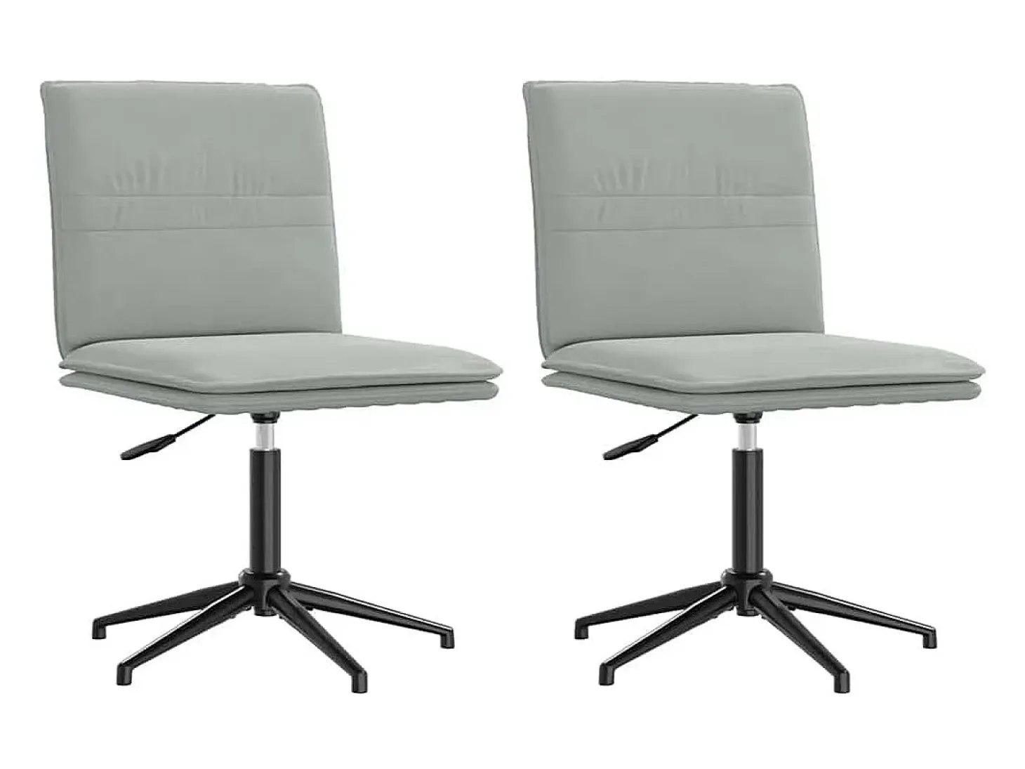 Juego de 2 sillas de comedor en terciopelo gris claro