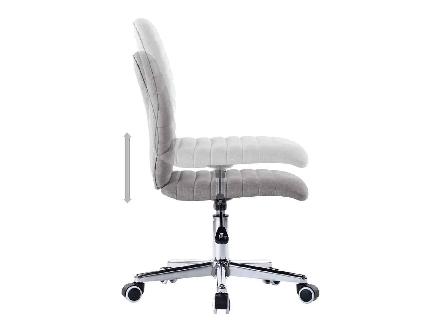 Juego de 4 sillas de comedor de tela gris claro