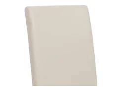 Juego de 6 sillas de comedor Littau de piel sintética, polipiel, blanca, patas oscuras