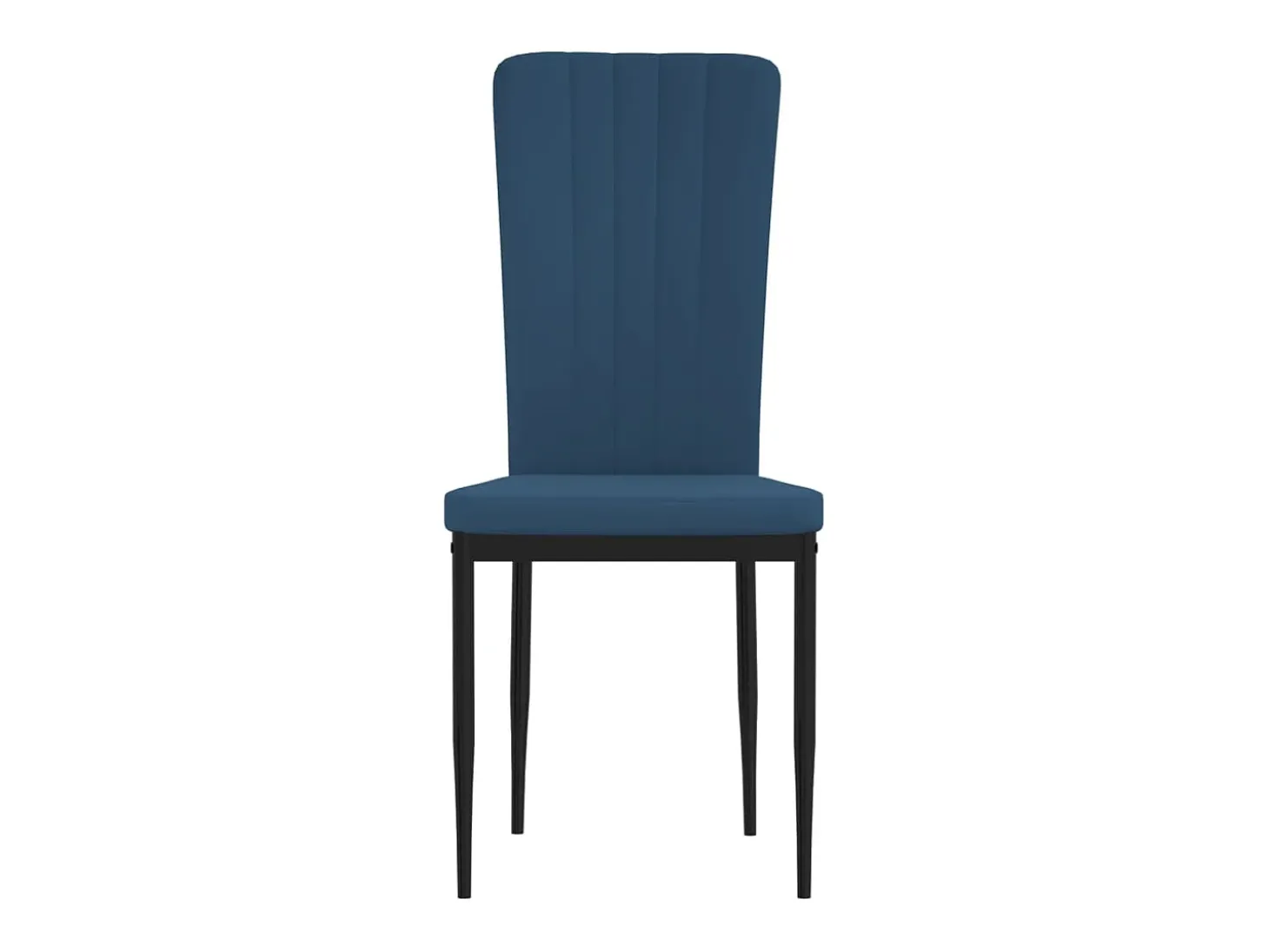Juego de 4 Sillas de comedor terciopelo azul ES528315