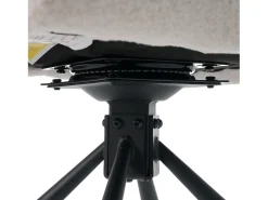 Juego de 4 sillas de comedor - tela sherpa blanca - con reposabrazos y función giratoria