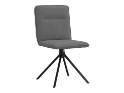 Juego de 6 sillas de comedor de tela gris oscuro