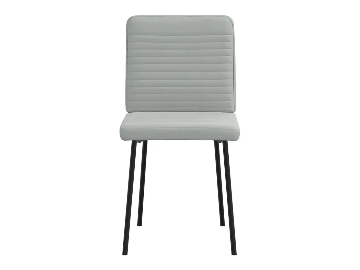 Juego de 4 sillas de comedor de terciopelo gris claro