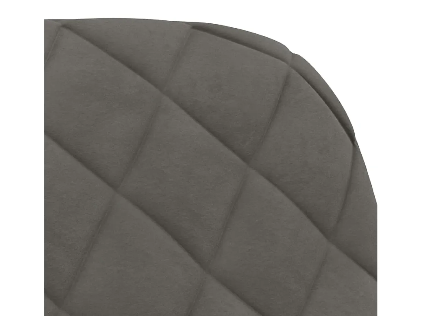 Juego de 2 sillas de comedor de terciopelo gris oscuro