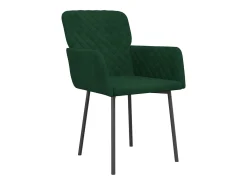 Juego de 2 Sillas de comedor terciopelo verde oscuro ES586387