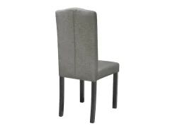 Juego de 4 sillas de comedor de tela gris