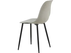 Juego de 2 sillas de comedor Polar de plástico gris y negro