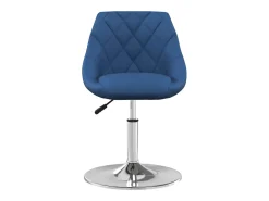 Juego de 2 sillas de comedor giratorias de terciopelo azul