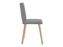 Juego de 6 sillas de comedor de tela gris claro
