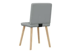 Juego de 6 sillas de comedor de tela gris claro