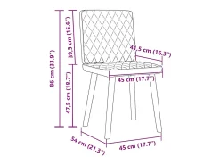 Juego de 6 sillas de comedor de tela gris claro