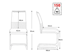 Juego de 6 sillas de comedor modernas con respaldo alto y patas tapizadas, respaldo de rayas cruzadas para comedor, cocina y oficina, color gris