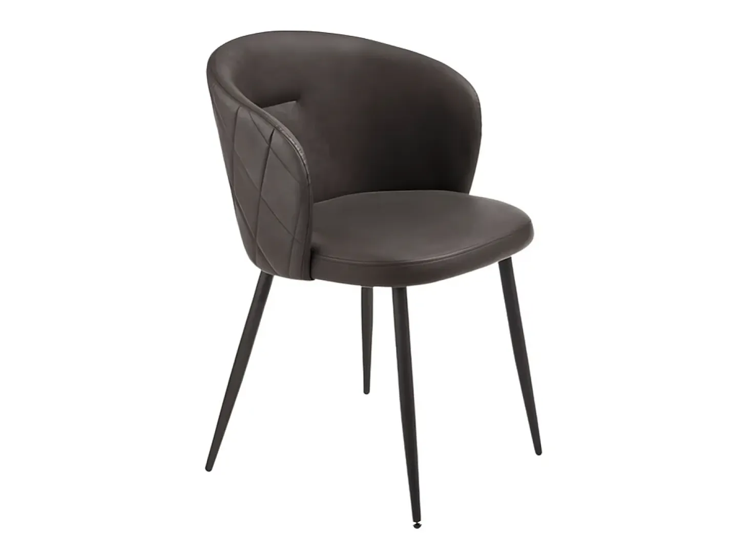 Juego de 2 sillas de comedor "Boston" marrones en ecopiel cm 56x55 78h