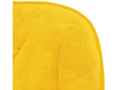 Juego de 2 sillas de comedor giratorias de terciopelo amarillo