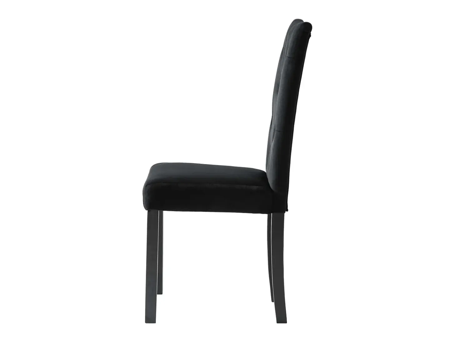 Juego de 2 Sillas de comedor terciopelo negro ES985814