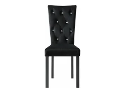 Juego de 2 Sillas de comedor terciopelo negro ES985814