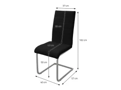 Juego de 4 sillas de comedor Silla de cocina Silla Basculante Silla tapizada Silla giratoria