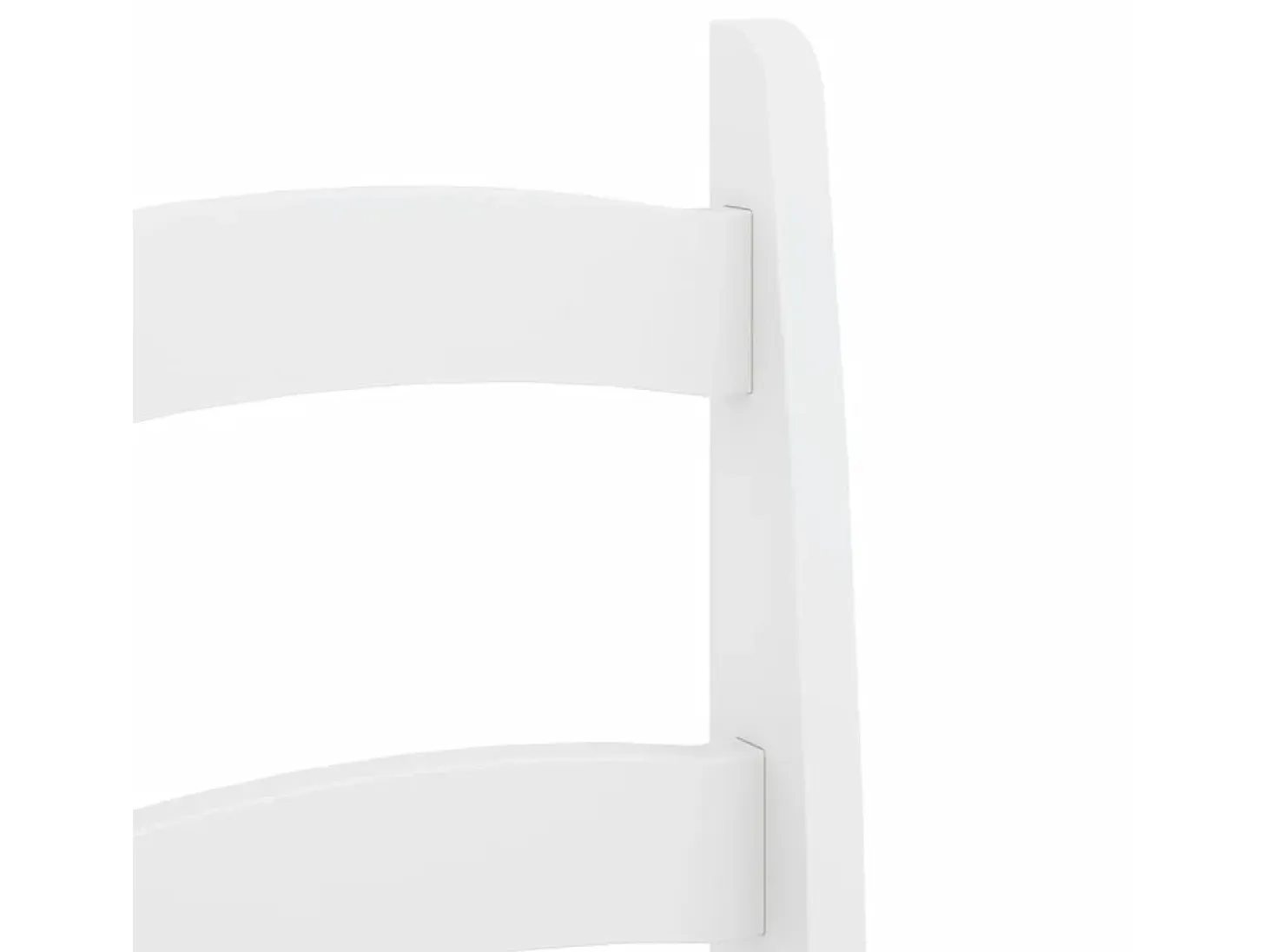 Juego de 2 sillas de comedor blancas 40x46x99 cm madera maciza de pino