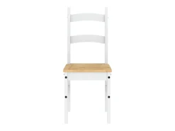 Juego de 2 sillas de comedor blancas 40x46x99 cm madera maciza de pino