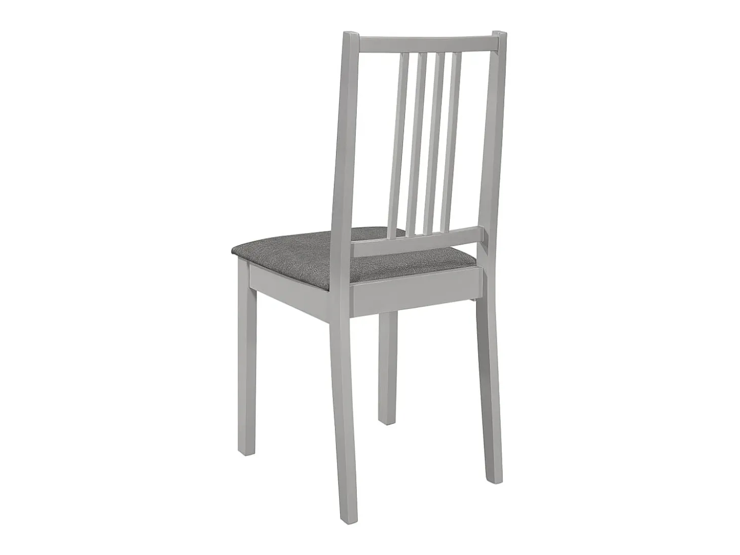 Juego de 2 sillas de comedor con cojines de madera maciza gris