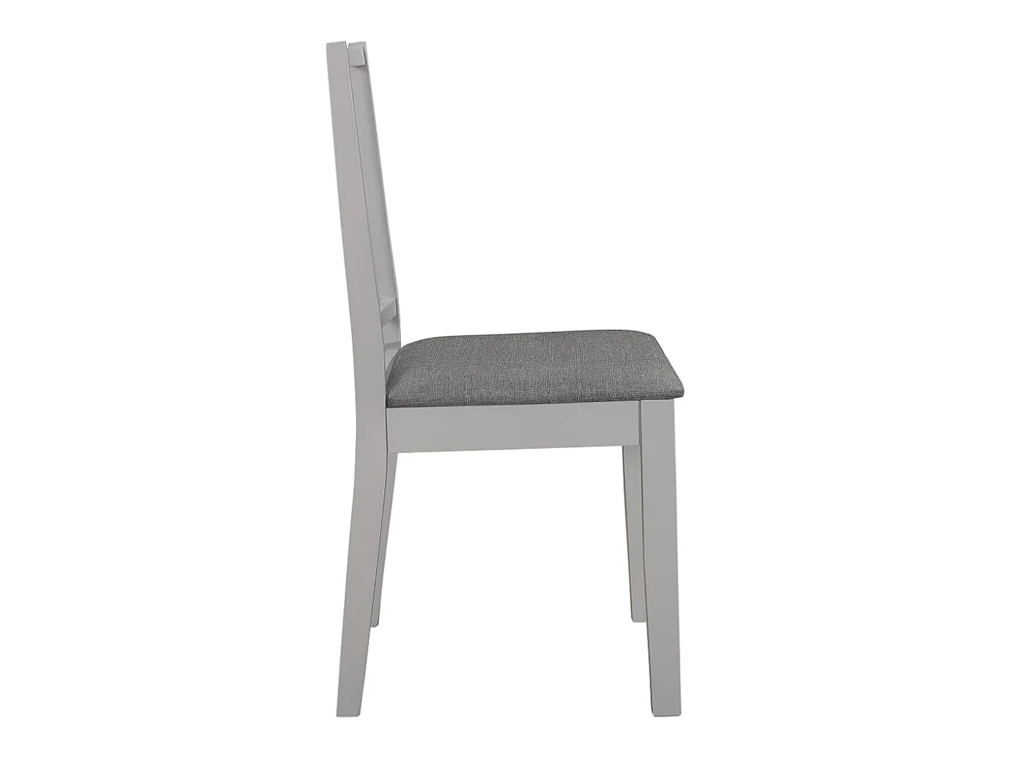 Juego de 2 sillas de comedor con cojines de madera maciza gris